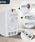 Detailed view of the 24 Volt AC Plug In Doorbell Transformer for Ring Doorbells and Compatible With Nest Ecobee Sensi and Honeywell Thermostats