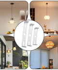 Six Pack Universal Light Fixture Mounting Bracket Square Kit For Ceiling Or Wall, 4.1 To 4.7 Inch Adjustable Crossbar, iron brackets with pendant light examples