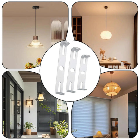 Six Pack Universal Light Fixture Mounting Bracket Square Kit For Ceiling Or Wall, 4.1 To 4.7 Inch Adjustable Crossbar, iron brackets with pendant light examples