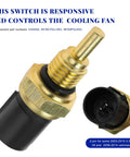 Zero Hassle Engine Coolant Temperature Sensor And Oil Temp Sender Replacement, brass and plastic, 2-pin design for 2003-2015 models.