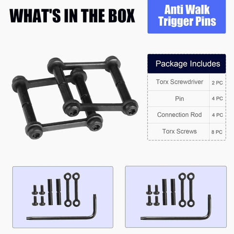 2 Pack Anti Slip Alignment Pins For Industrial Machinery And Motorcycle Engines Built To Last With Heavy Duty Steel Corrosion Resistant Includes Screws Fixing Posts Figure Eight Holders And Wrenches For Quick Easy Locking And Precise Positioning.