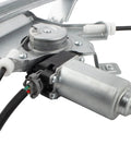 Close-up of a Rear Passenger Side Power Window Regulator With Motor Replacement For Ford F150 2004 2008 Crew Cab And Lincoln Mark LT 2006 2008. Fits OEM 741969 4L3Z1627000AA 6L3Z1627000AA.