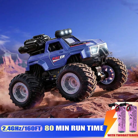 1 18 Scale RC Monster Truck For Kids With 4WD Drive Music Mist Spray And LED Lights Dope 360 Spin Stunts And Stand Up Driving