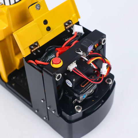 Get Your Hands On This Wheelfun RTR Metal 1/14 Electric Remote Control Forklift MO55 shown from top with detailed internal wiring.