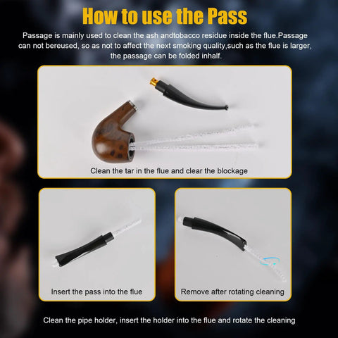 Instructions for using Bulk 100 Pack 6 Inch Conical Pipe Cleaners Made Of Cotton And Steel Wire for tar resin removal