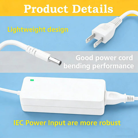 24V Power Cord Replacement Charger For Cricut Maker 4 And Maker 3 Cutting Machines 24V 2 75A AC DC Power Supply Mains PSU