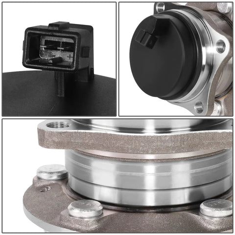 Close-up of rear wheel bearing hub assembly with speed sensor replacement for Hyundai Santa Fe 2007-2020 Veracruz 2007-2012