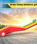 9 Piece Metal Brake Pad Gauge Set Quick Go No Go Tool To Measure Brake Pad Wear For Most Cars Color Coded Thickness Gauge