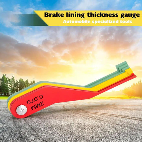 9 Piece Metal Brake Pad Gauge Set Quick Go No Go Tool To Measure Brake Pad Wear For Most Cars Color Coded Thickness Gauge