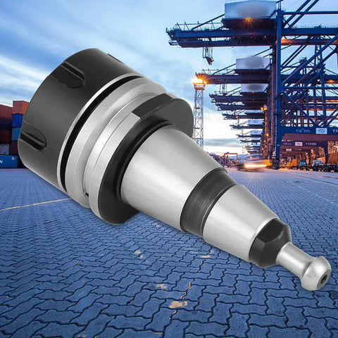 Built Different Iso30 Er32 Cnc Tool Holder Crafted From Thick Stainless Steel With A Balanced Collet Chuck that displays a close-up of the tool in a workshop setting.