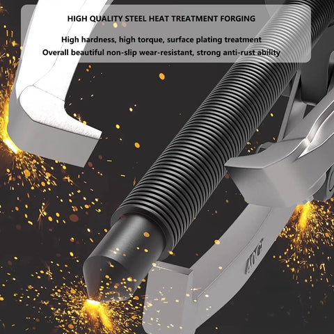Close-up of Hardcore Heavy Duty Gear Extractor Tool With Three Jaw Bearing Puller showcasing forged steel jaws and heat treatment.
