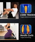 Man and woman using Door Mount Hamstring Curl Strap With Extra Large Foam Stopper And Thick Neoprene Padding for strength training
