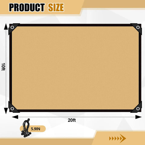 Keep It Chill With This 95 Percent Shade Pergola Cover With Grommets For Outdoor Sun Shade Cloth 10 By 20 Feet Universal Replacement Canopy Privacy Screen For Patio Garden Gazebo Deck Porch Backyard Wheat showing dimensions