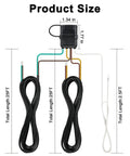 25 Foot 4 Pin 5 Wire Trailer Wiring Harness Kit With 18 AWG Copper Core Nylon Sleeve And PVC Jacket product size diagram.