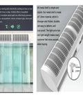 Heavy Duty Wall Mount Air Curtain With Dual Speed Remote Fast Hot And Cold Airflow Blocks Drafts Pests And Dust with metal shell.