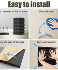 48 Pack High Density Self Adhesive Sound Proof Foam Panels 12 By 12 By 2 Inches Easy As Pie Install steps for wall application.