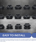 14 Piece Tie Rod End Boots Kit Ball Joint Rubber Dust Covers for Universal Suspension and Steering Replacement For Most Cars Black Ride Ready Durable High Temperature Resistant Easy Install