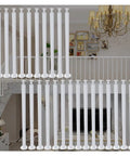 Heavy Duty White Stair Railing Posts And Spindles, 25 Pack Of 47 Inch Stainless Steel Balusters With Adjustable Brackets, Built Solid For Deck And Indoor Stairs, Gotta Love The Easy Setup, Top Tier Home Upgrade.