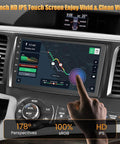 Toyota Sienna 2011 2014 Car Radio With Android 13, 4GB RAM 64GB ROM, showing GPS navigation on 9-inch IPS touch screen