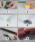 Quick Dry Tile Repair Glue DIY Kit With Complete Tool Set For Permanent Fixes Of Chips Pits And Cracks In Granite Marble Porcelain Ceramic Surfaces Multifunctional Tile Stone Crack Repair Paste For Bathtub Floor in six-step application process