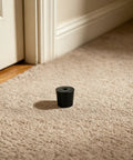 Black Rubber Door Stopper Set For Wall Protection And Floor Mount Installation With Anti Slip Pads on carpeted floor
