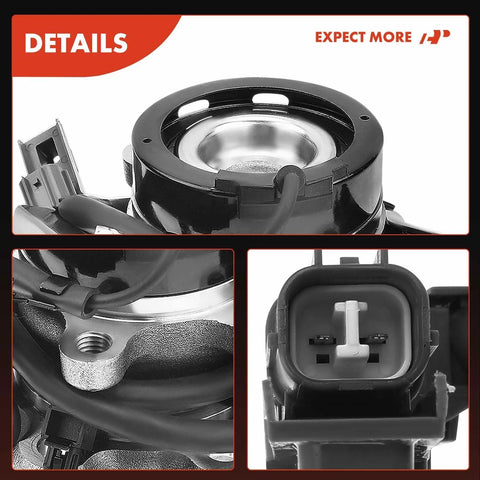 Front Right Wheel Bearing and Hub Assembly with ABS for Chevrolet Colorado 2004-2008, GMC Canyon 2004-2008, Isuzu i-280 2006, i-290 and i-370 2007-2008, 6-Lug, Speed Sensor Included, close-up details
