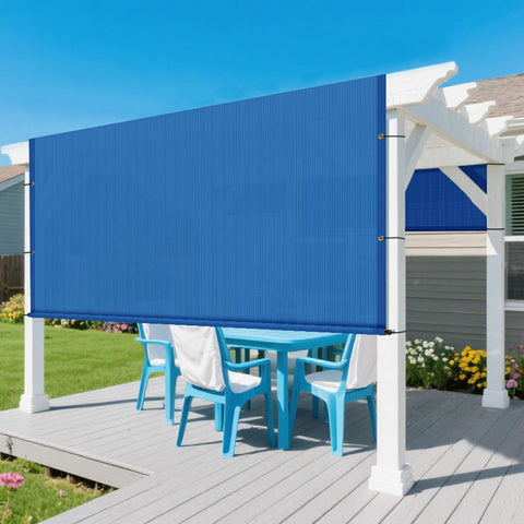 Pergola Shade Cover 15 By 17 Feet Universal Replacement Canopy For Outdoor Deck Patio Porch Backyard Gazebo With Grommets And Weighted Rods In Blue Durable And Weather Resistant