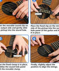 Steps to install 12 Hole Magnetic Sound Hole Acoustic Guitar Pickup With Volume And Tone Control And Tuner Kit Easy Install