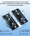4 Pack Black No Mortise Door Hinges With Screws For Wood Folding Doors, water resistance demonstrated.