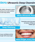 Diagram showcasing Ultrasonic Retainer Cleaner Machine For Dentures Mouth Guards Night Guards Aligners And Jewelry 45kHz 250ml UV