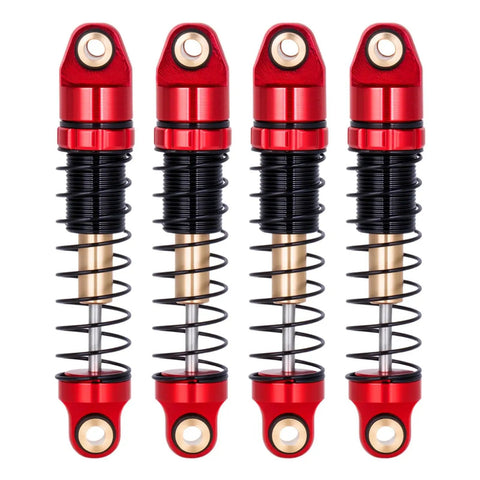 Dry Maintenance Free 28.5mm Aluminum RC Shocks for 1/30 Axial SCX30 K10 Jeep Wrangler Ford Bronco Upgrades Red No Oil Damping