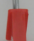Killer Strength Plastic Wire Padlock Security Seals Sequentially Numbered, red plastic body and galvanized steel hasp side view.