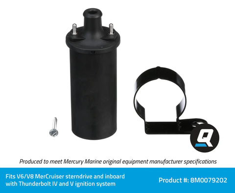 Ignition Coil 8M0079202 For V6 And V8 MerCruiser Sterndrive And Inboard Engines Thunderbolt IV And V System OEM GM Replacement