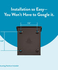 Back view of Locking Wall-Mounted Mailbox In Rubbed Bronze showing easy installation guides with pre-drilled holes