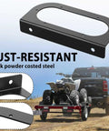 4 Pack 6 Inch Oval Tail Light Mounting Brackets, L Shaped, Powder Coated Steel 3mm, Flush Mount For Oval LED Trailer Lights