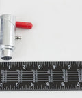 3/4 Inch Cam Lock Wrecker Pin Set, Tow Truck Spring Loaded Twist Lock Plunger shown with measuring ruler for size reference.