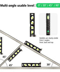 Magnetic Torpedo Level For Conduits With Four Vials V Groove And Magnet Track Aluminum Alloy Construction High Viz Black 6 Inch Built Tough For Framing Drywall
