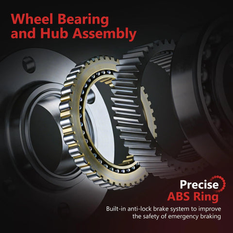 Two Pack Front Wheel Bearing And Hub Assembly Compatible With 2003 To 2021 Toyota Tacoma 4Runner FJ Cruiser 6 Lug 4WD With ABS
