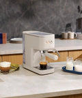 20 Bar Slim Espresso Maker With 1300 Watt Pump And 360 Degree Steam Wand For Silky Microfoam brewing espresso, countertop, compact design