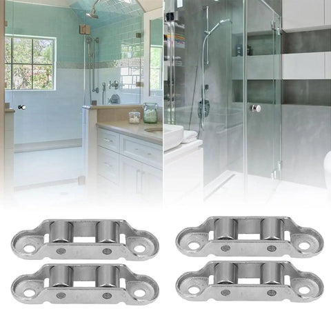 Low Noise Sliding Door Rollers And Window Pulley Set 4 Stainless Steel Double Drive Track Rollers for quiet and easy glide in bathrooms
