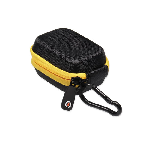 Travel Friendly Hard Case for Mini Laser Distance Meter 135Ft Rechargeable Tool With USB C Hub Cord and Space for Accessories black PEVA case with carabiner
