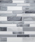 Peel And Stick Backsplash Tile 12x12 Gray For Kitchen And Bathroom, Easy DIY Install, Heat And Water Resistant, Durable Design
