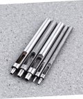 Leather Round Punch Tool Belt Hole Punch For Falconry Hobbies Crafts And DIY Projects, steel punch set on gray surface