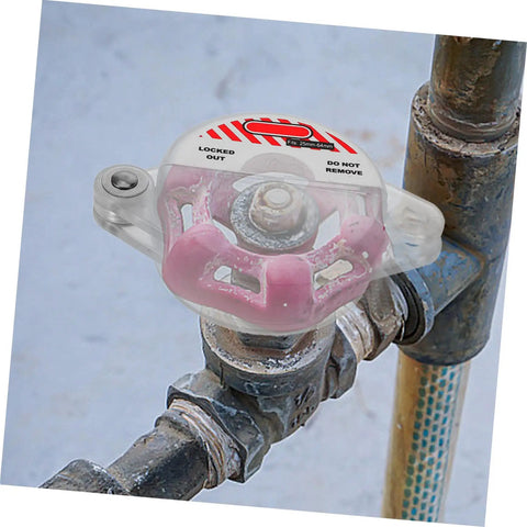 Heavy Duty Gate Valve Lockout Device For Water Spigot Security Features Transparent Window Snap Cover That Keeps Unauthorized Peeps Off Your Gear And Delivers Top Tier Industrial Safety Lockouts For Zero Drama Job Sites