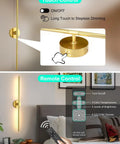 Close-up of touch control and remote for Straight Up Game Changer Wireless Wall Sconces Set Of Two Rechargeable 10000Mah Battery Light.