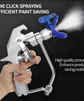 Top Shelf Airless Paint Spray Gun With Reversible 517 Nozzle Tip, 5000 Psi Heavy Duty Workhorse For Smooth Wall Coats, Compatible Zt Series, Works Like A Dream For Pros, showcasing spray feature.