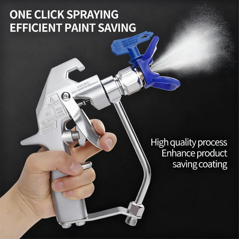 Top Shelf Airless Paint Spray Gun With Reversible 517 Nozzle Tip, 5000 Psi Heavy Duty Workhorse For Smooth Wall Coats, Compatible Zt Series, Works Like A Dream For Pros, showcasing spray feature.