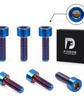 Badass M5 X 15mm Titanium Socket Head Cap Screws Burnt Blue Oxide Finish Hex Allen Drive Fully Threaded Metric Fasteners 6 Pack in display