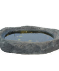 Massive Dope Decorative Outdoor Faux Stone Rock With Realistic Sandstone Look, 24 Inch Wide Boulder with water feature, weather resistant
