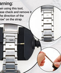 Watch Link Removal Kit 19 In 1 For Strap Length Adjustment At Home Diy Gear With Removal Tool Hammer Cleaning Cloth Spare Needle And User Manual For Quick At Home Adjustments